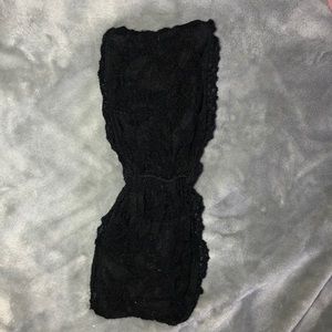 Black lace bandeau